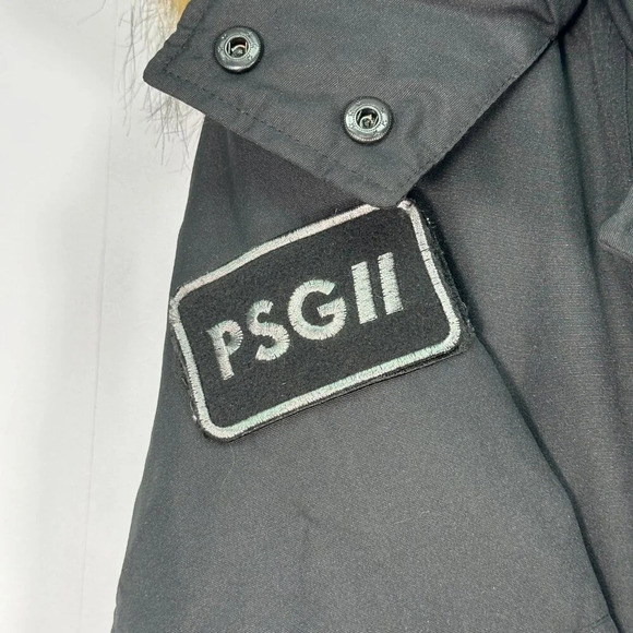PSG Black Winter Parka Coat Large - Picture 3 of 11